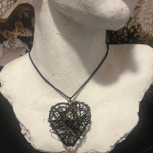 Black Heart Pendant Necklace